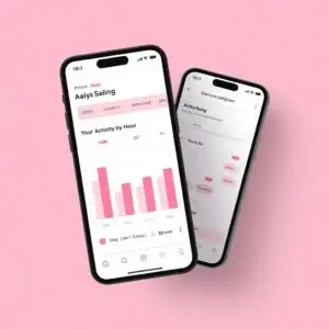 Analytics dashboard style graphic showing Instagram posting time tools